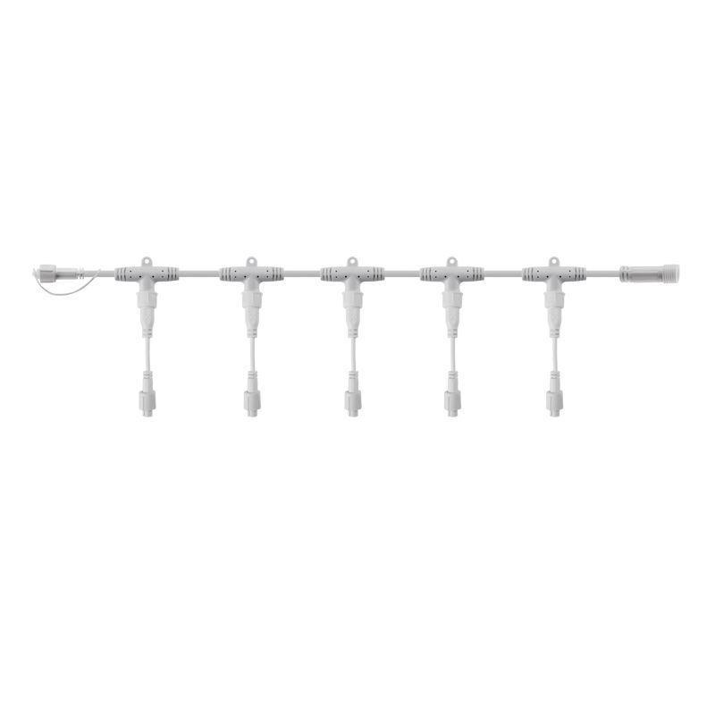 Разветвитель-шина для уличных гирлянд Professional (1 вход 5 выходов) бел. ПВХ Neon-Night 315-406