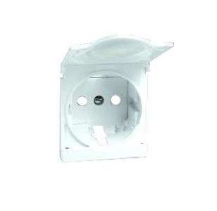 Накладка розетки Simon82 с заземл. с крыш. з/у бел. 82090-50