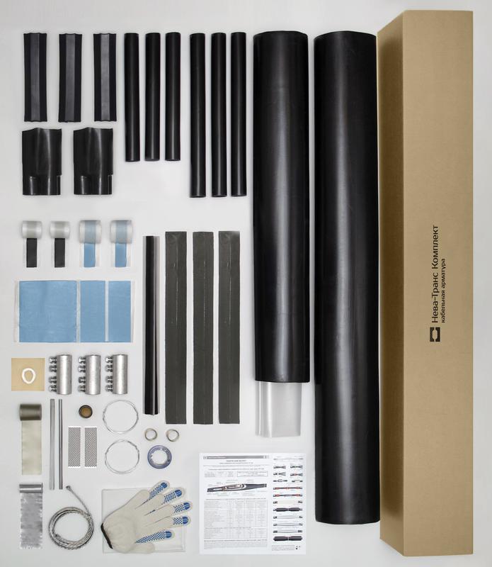 Муфта кабельная соединит. 10кВ 10СТп(М)-3х(70-120) с болтов. соединителями Нева-Транс Комплект 22010034