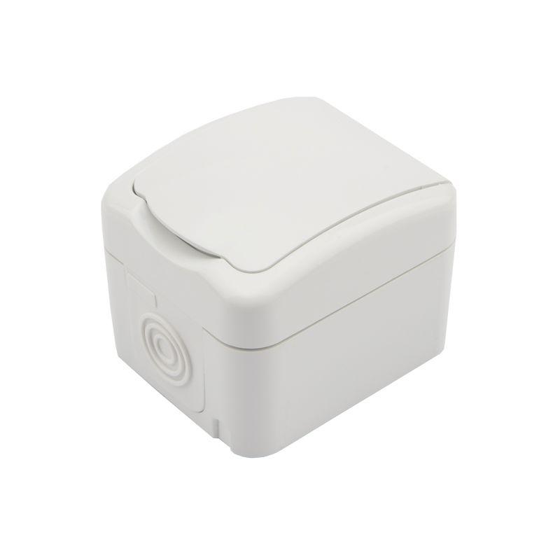 Розетка 1-м ОП Mini OG IP54 с заземл. бел. Kranz KR-78-0604