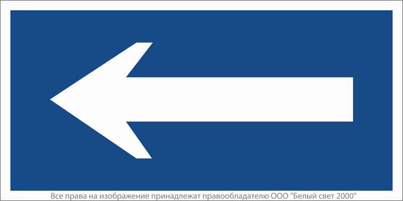 Знак безопасности NPU-3015.N10"Движение к выезду" Белый свет a25486