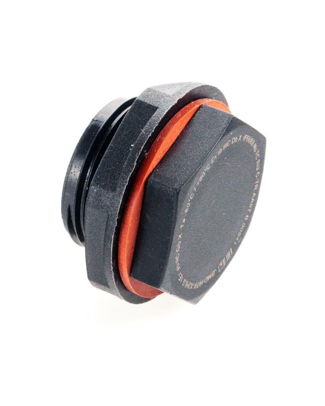 Заглушка отверстий взрывозащ. М25х1.5 для коробок с контргайкой и силикон. кольцом (-60/+80град.C) Extherm HITP-X2HLS-L