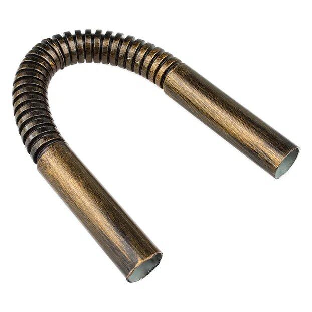 Угол соединительный плавный гофриров. для труб ретро проводка пвх бронза Bironi BTU1-16-25-1