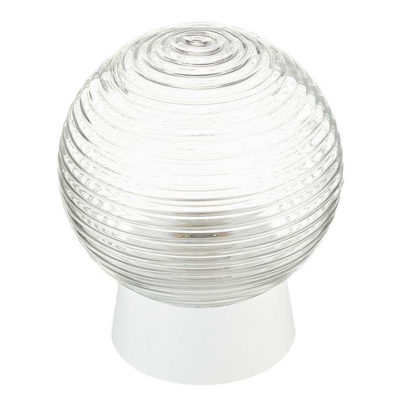 Светильник НБП 01-60-004 У3 прямое бел. со стеклом-шар Витебск 1503-00050