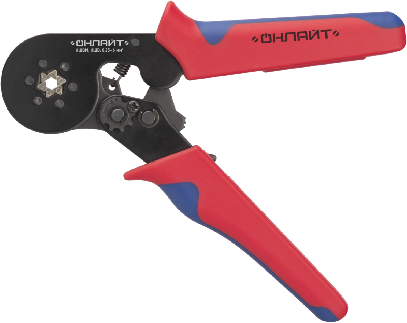 Пресс-клещи саморегулирующиеся 80 907 OHT-Pkv01-D-6 для втулочных наконечников 6кв.мм ОНЛАЙТ 80907