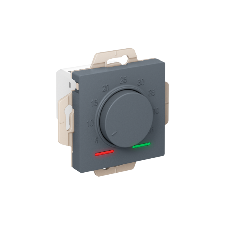 Механизм термостата ATLASDESIGN электрон. теплого пола с датчиком 10А грифель SchE ATN000735