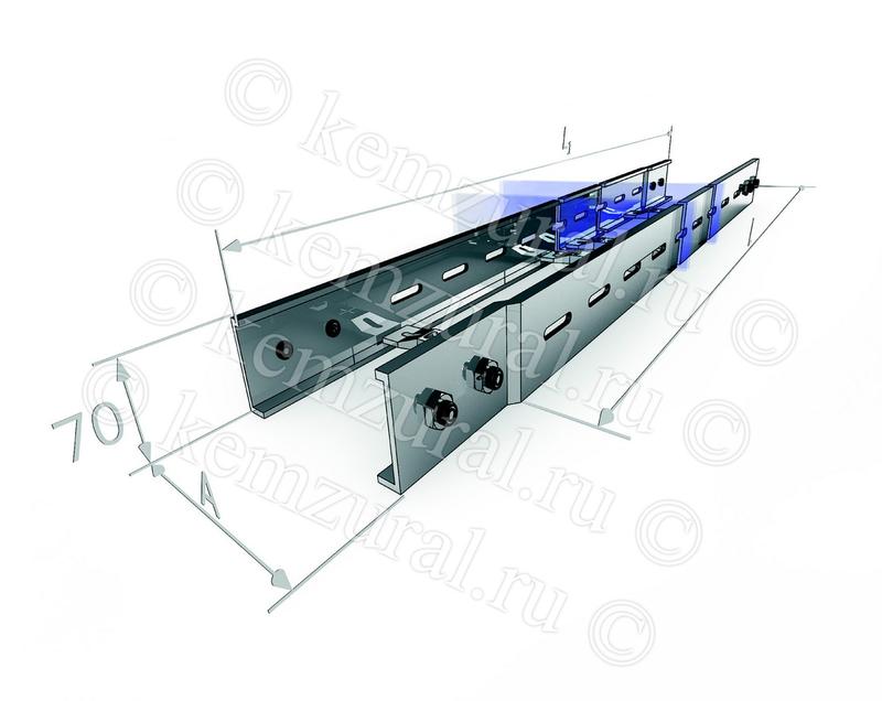 Лоток лестничный НЛ20х10-П2.87 борт 100мм сталь 1.2мм цУТ1.5 КЭМ З440 201034 24