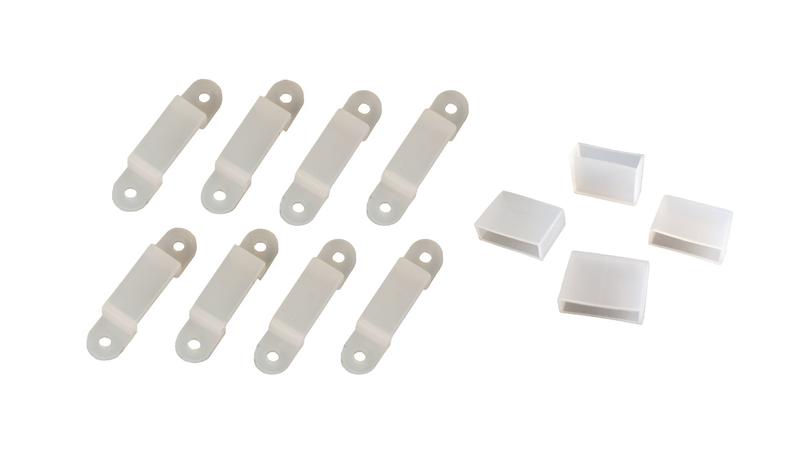 Комплект креплений для ленты светодиодной PLS PRO 2835/168-24В (8клипс+4заглушки) Pro JazzWay 5039650