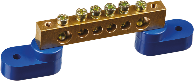 Шина нулевая на двух угловых изоляторах 8х12-6 Navigator 71176