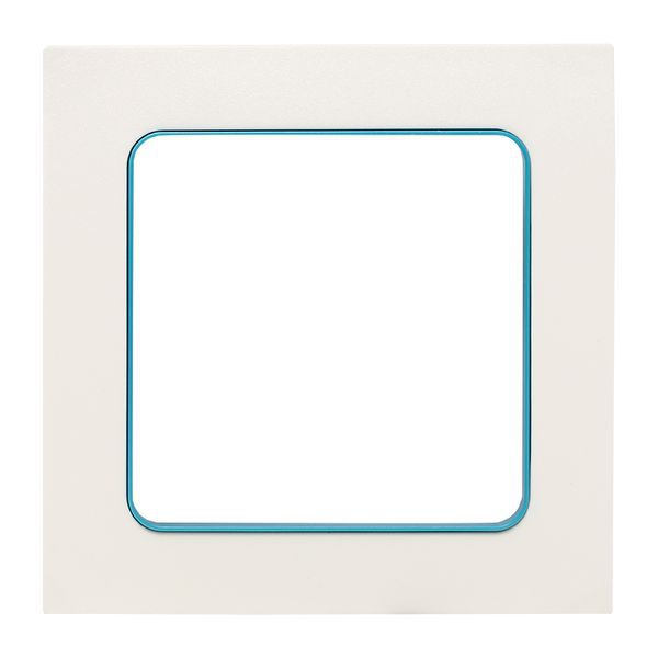 Рамка 1-м Стокгольм бел. с линией цвета син. PROxima EKF EXM-G-304-30