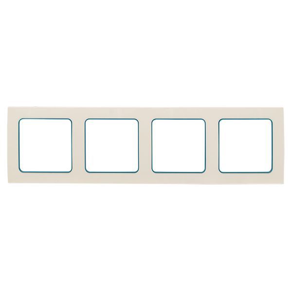 Рамка 4-м Стокгольм бел. с линией цвета синий PROxima EKF EAM-G-305-30