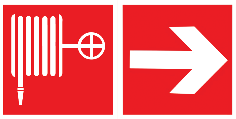 Знак "ПОЖАРНЫЙ КРАН / СТРЕЛКА" 300х150мм для аварийно-эвакуационного светильника Giant/Vision/Twofold/Evade VARTON V5-EM03-60.003.045