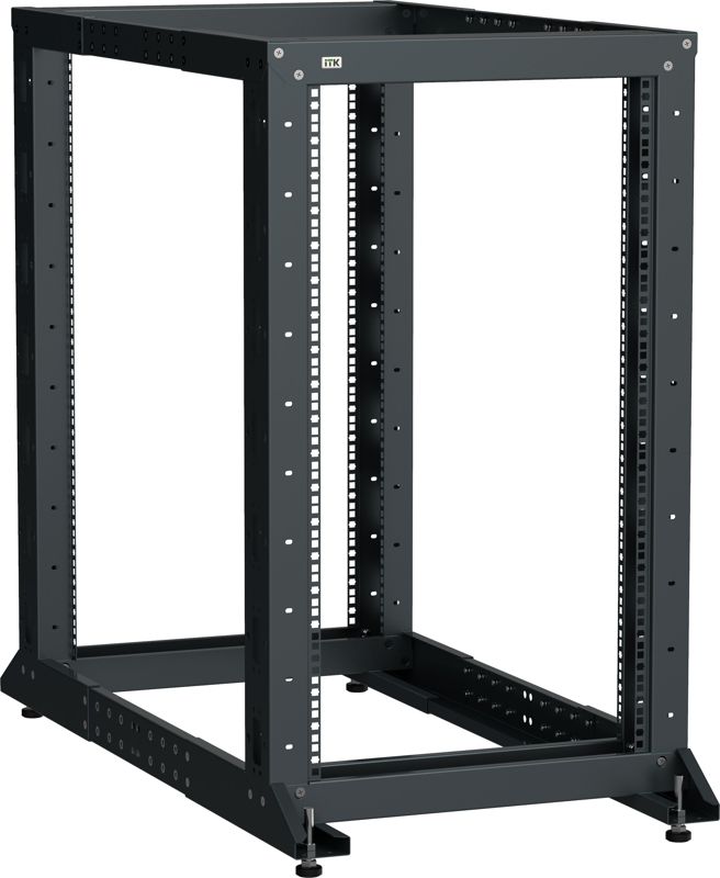 Стойка 2-рамная 52U 600х600-1000мм черн. LINEA F ITK LF05-52U61-2GM