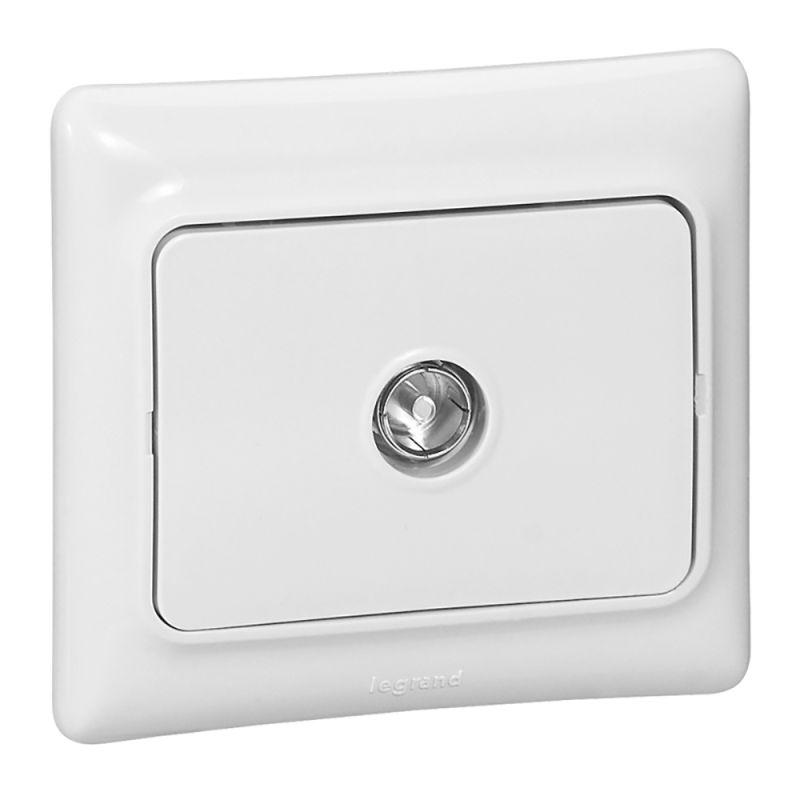 Розетка телевизионная TV СП Kaptika затухание макс. 3дБ с топологией "звезда" бел. Leg 782115