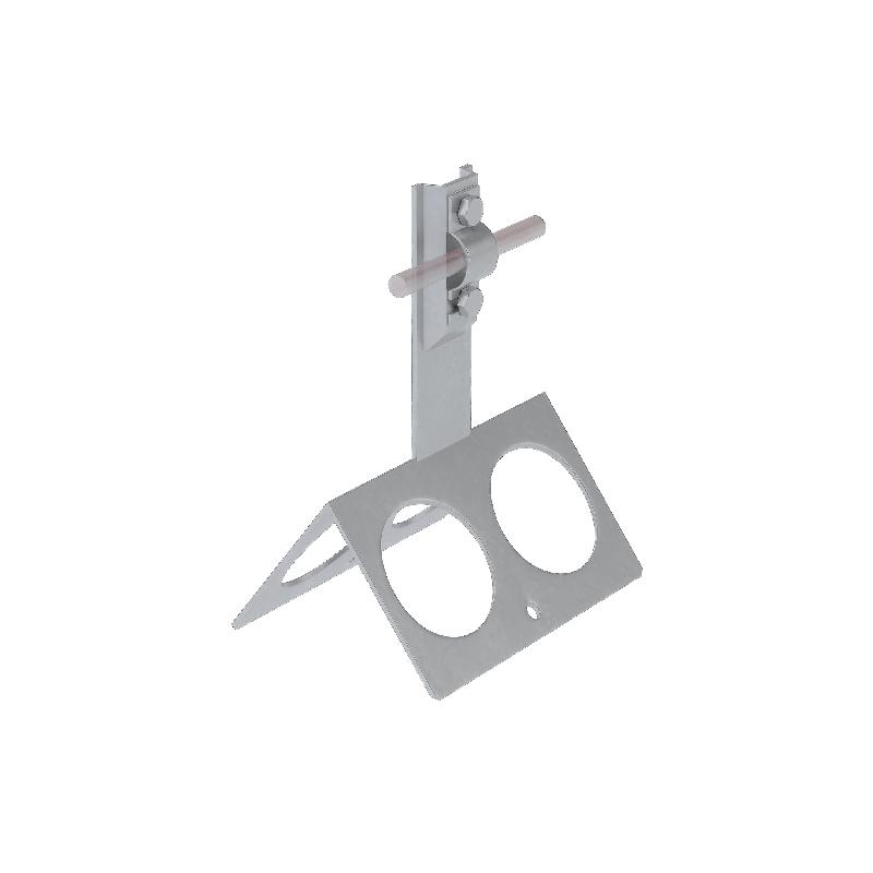 Держатель болтовой коньковый BKDB-H100-D5-10 для прутка d5-10мм H=100мм с широк. осн. сталь КМ MA0121