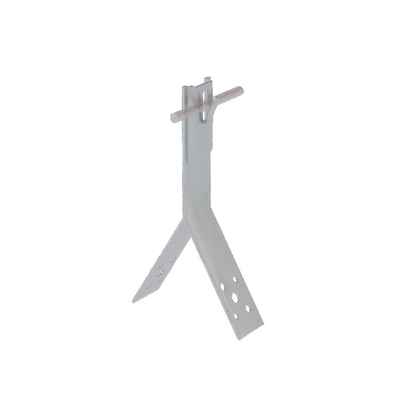 Держатель зажимной коньковый KDZ-H100-D5-8 TD для прутка d5-8мм H=100мм сталь термодиффузион. цинк. КМ MA0102