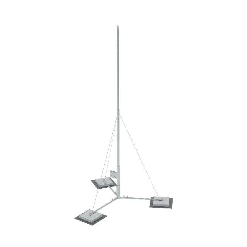 Мачта вольностоящая молниеприемная составная TVMR-H8.1 HD H=8.1м неразборное осн. сталь гор. оцинк. КМ MA0396