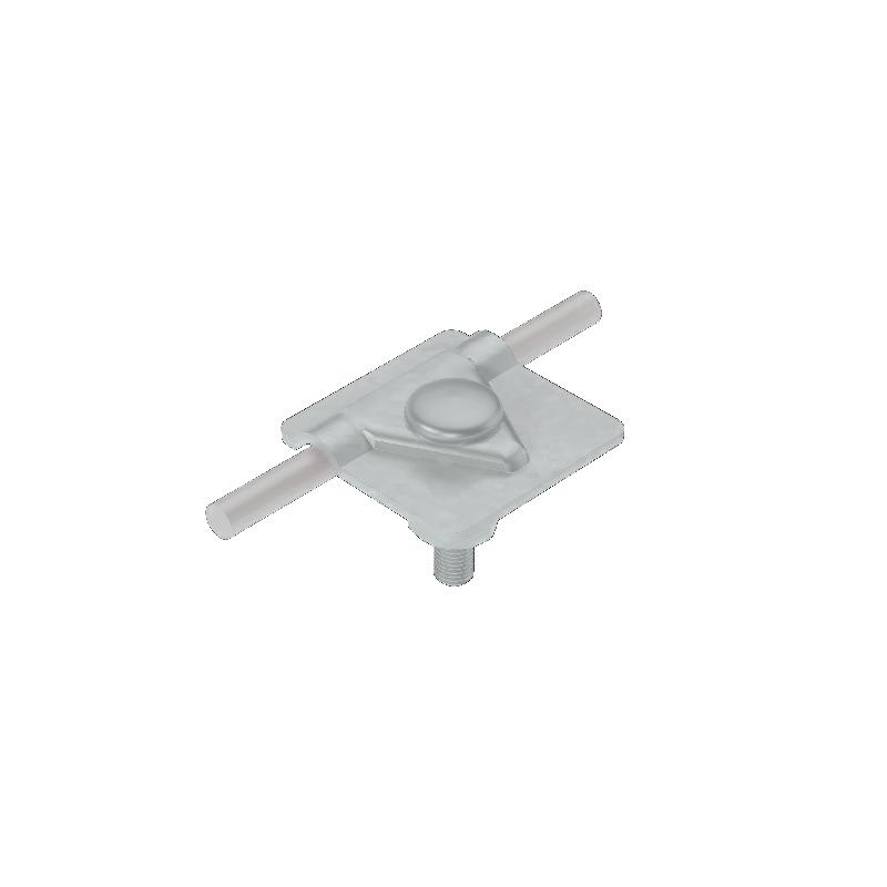 Соединитель универсальный USM-D5-10 для прутка d5-10мм с 1 пластиной 40х40мм сталь КМ MA0286