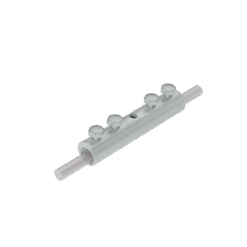 Соединитель четырехболтовой сквозной 4SS-D5-10 CU для прутка d5-10мм медь КМ MA0069