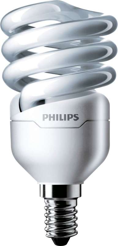 Лампа люминесцентная компакт. Tornado T2 8y 12Вт E14 спиральная 2700К WW PHILIPS 929689381502