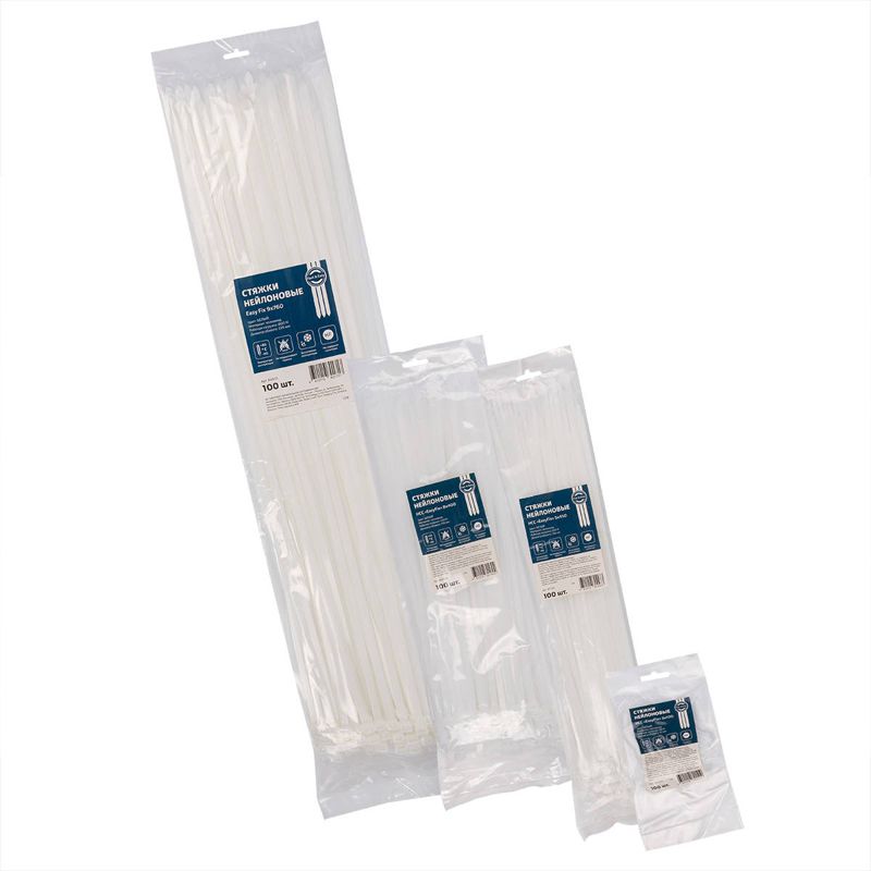 Хомут нейлоновый НСС "EasyFix" 8х400 бел. (уп.100шт) Fortisflex 84808