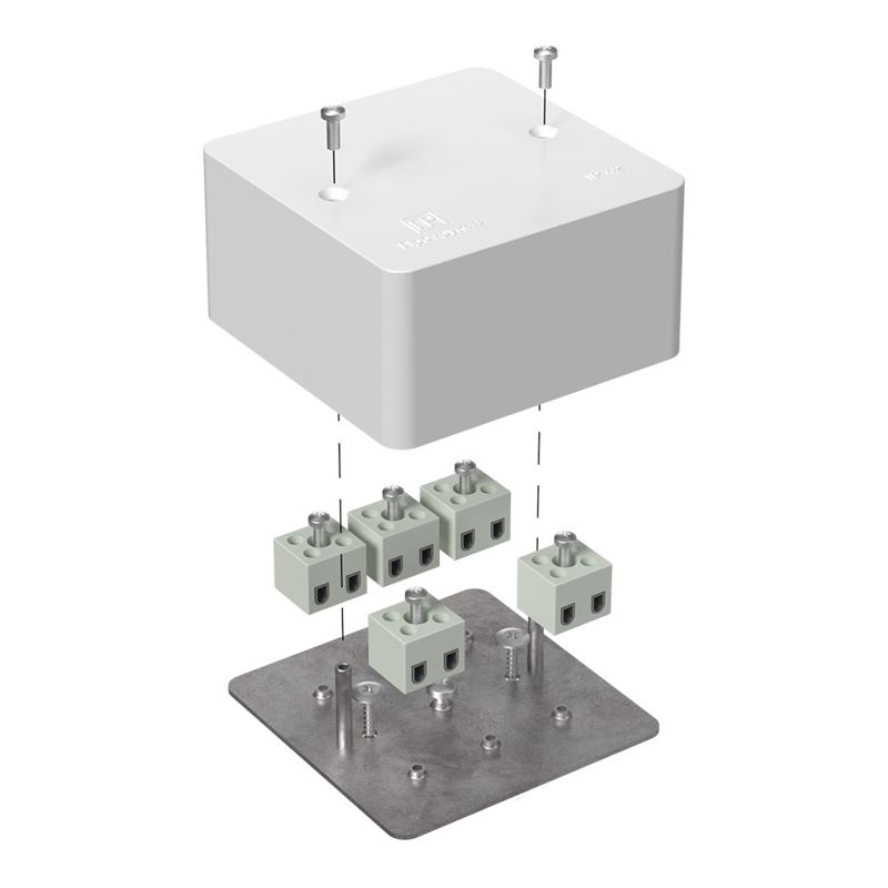 Коробка огнестойкая для кабель-канала 40-0460-FR2.5-10 Е15-Е120 85х85х45 Промрукав 40-0460-FR2.5-10