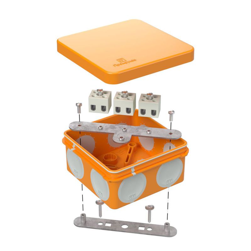 Коробка огнестойкая ОП двухкомпонентн. 60-0210-FR2.5-6 Е15-Е120 80х80х40 Промрукав 60-0210-FR2.5-6