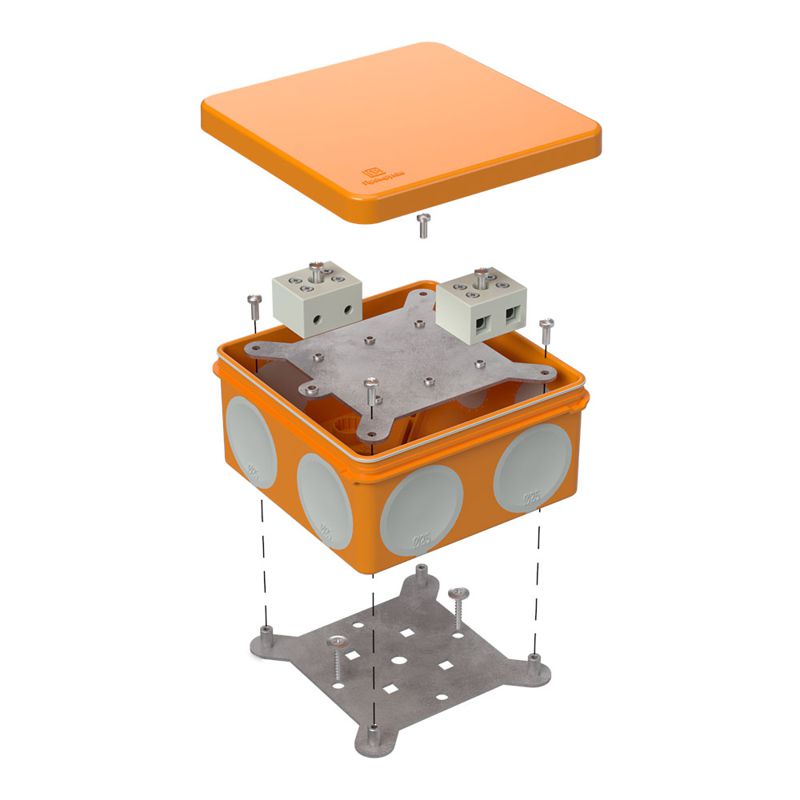 Коробка огнестойкая ОП двухкомпонентн. 60-0300-FR10.0-4 Е15-Е120 100х100х50 Промрукав 60-0300-FR10.0-4