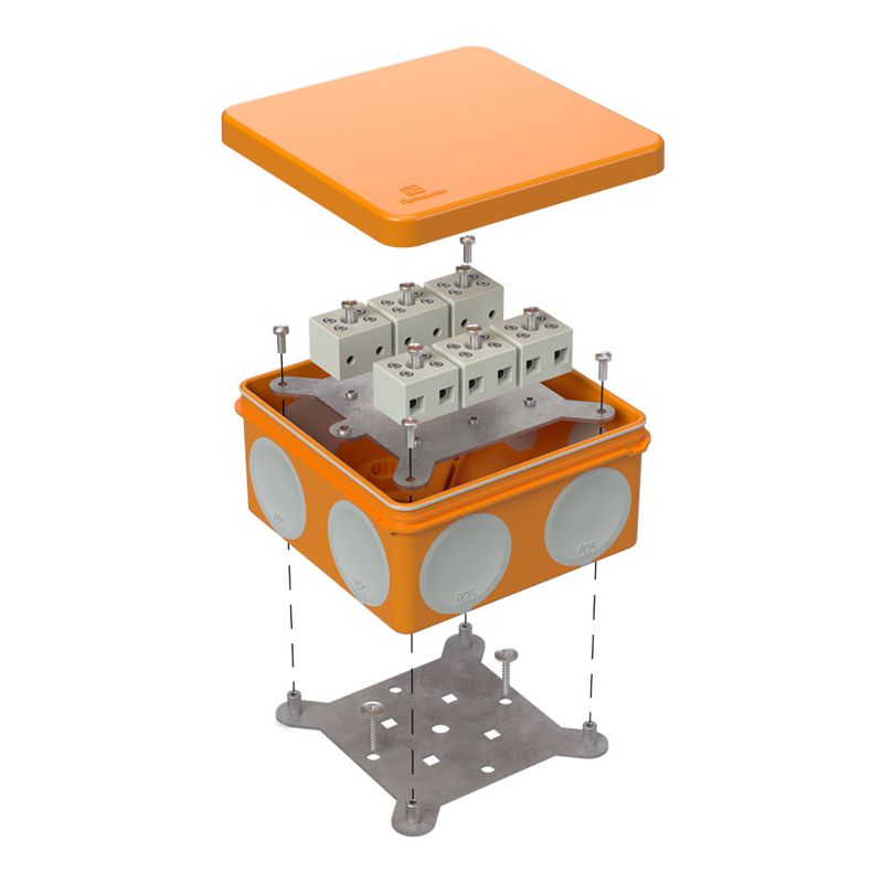 Коробка огнестойкая ОП двухкомпонентн. 60-0300-FR6.0-12 Е15-Е120 100х100х50 Промрукав 60-0300-FR6.0-12