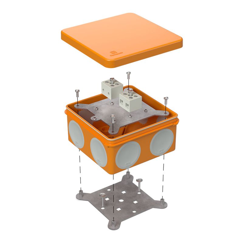 Коробка огнестойкая ОП двухкомпонентн. 60-0300-FR6.0-4 Е15-Е120 100х100х50 Промрукав 60-0300-FR6.0-4