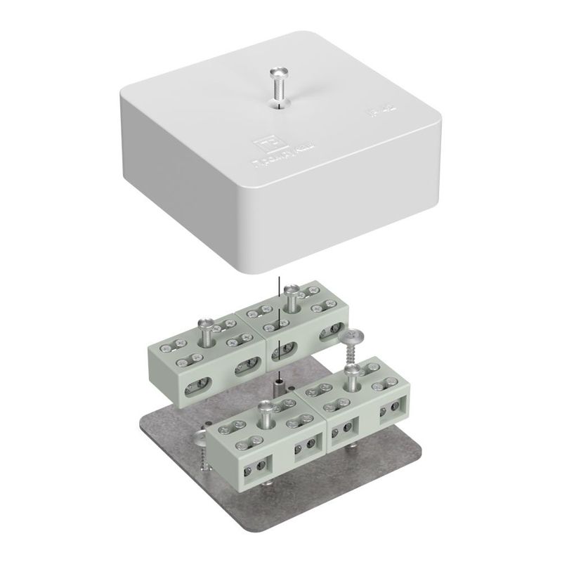 Коробка огнестойкая разветвительная для кабель-канала 40-0450-FR6.0-4-8-Р Е15-Е60 75х75х30 Промрукав 40-0450-FR6.0-4-8-Р