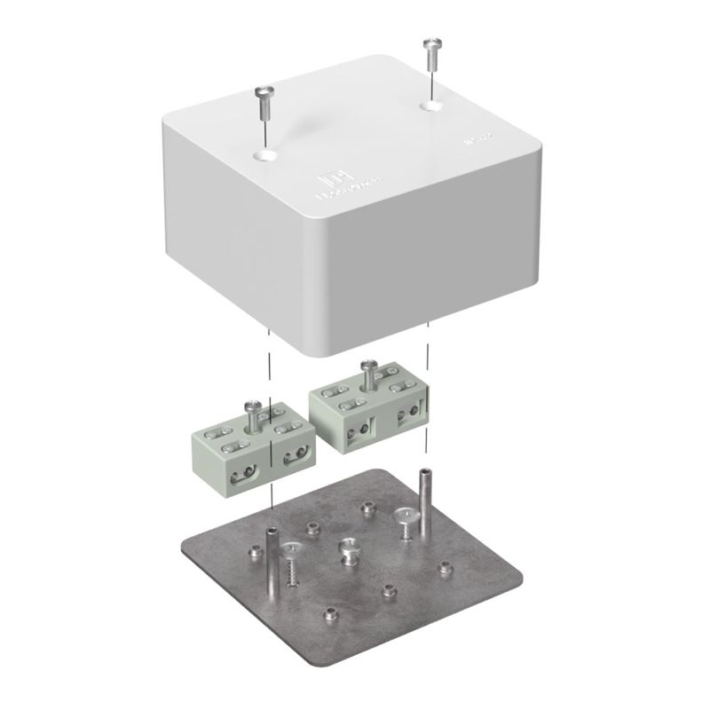 Коробка огнестойкая разветвительная для кабель-канала 40-0460-FR6.0-4-4-Р Е15-Е60 85х85х45 Промрукав 40-0460-FR6.0-4-4-Р