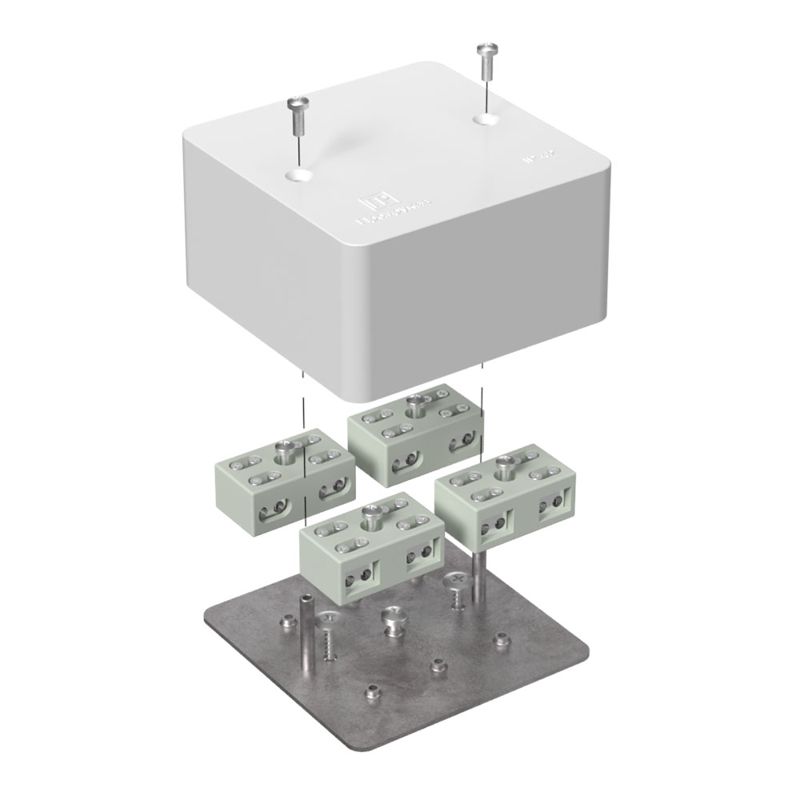 Коробка огнестойкая разветвительная для кабель-канала 40-0460-FR6.0-4-8-Р Е15-Е60 85х85х45 Промрукав 40-0460-FR6.0-4-8-Р