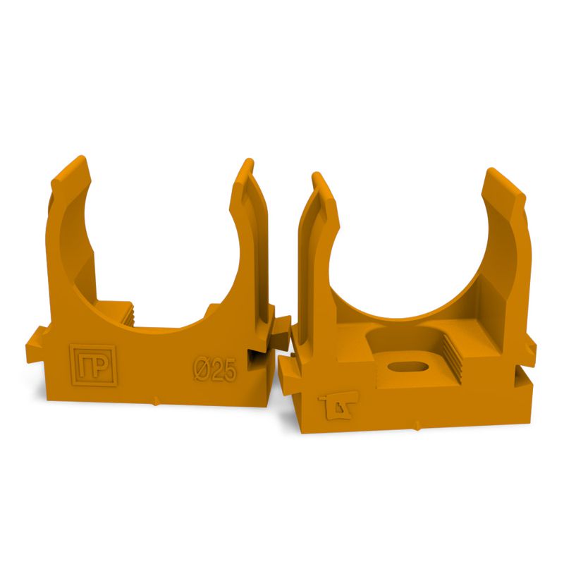 Держатель для труб (клипса) d25мм для монтажн. пистолета оранж. Промрукав PR13.0153