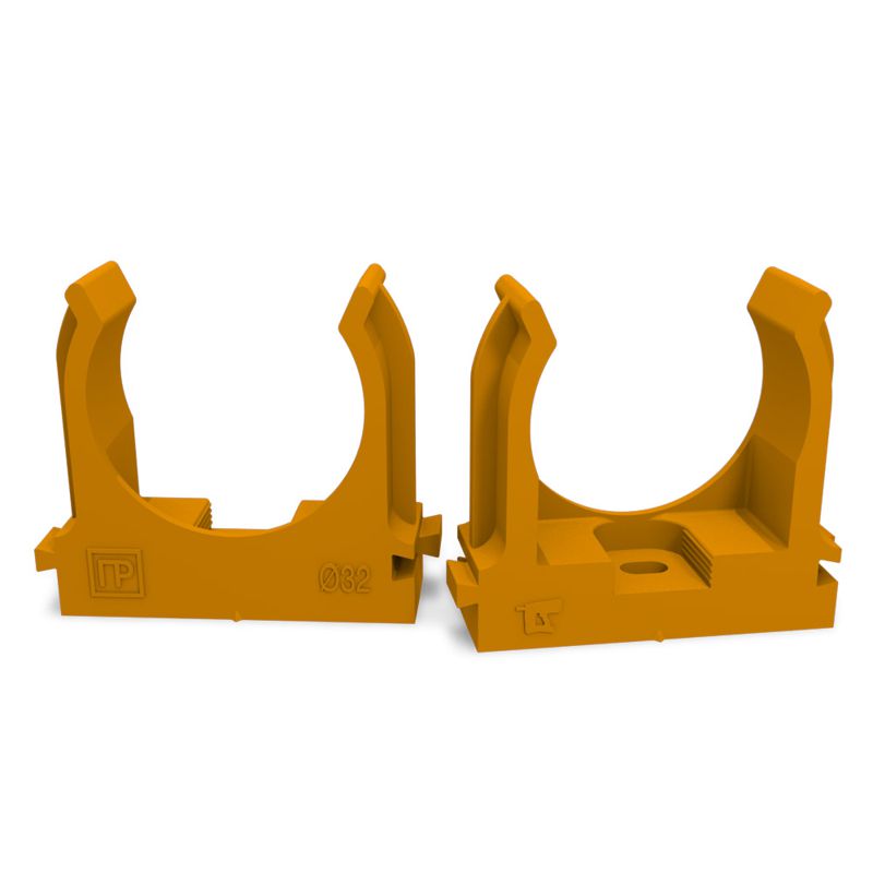 Держатель для труб (клипса) d32мм для монтажн. пистолета оранж. Промрукав PR13.0154