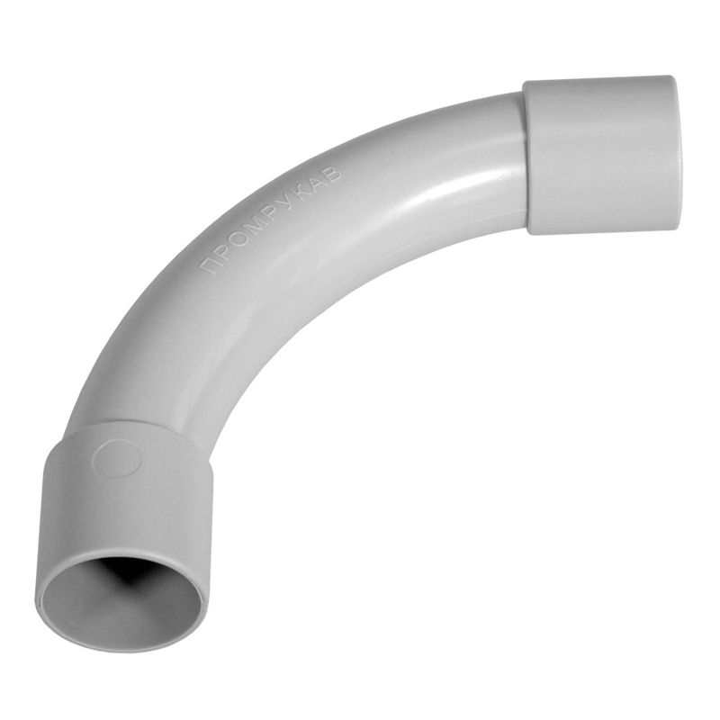 Соединитель угловой 90град. d16мм безгалогенный (HF) атмосферостойкий сер. Промрукав PR13.0356