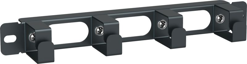 Органайзер кабельный 10дюйм 1U 4 кольца для шкафа 10дюйм LINEA WS черн. ITK CO05-1M4R-LWS