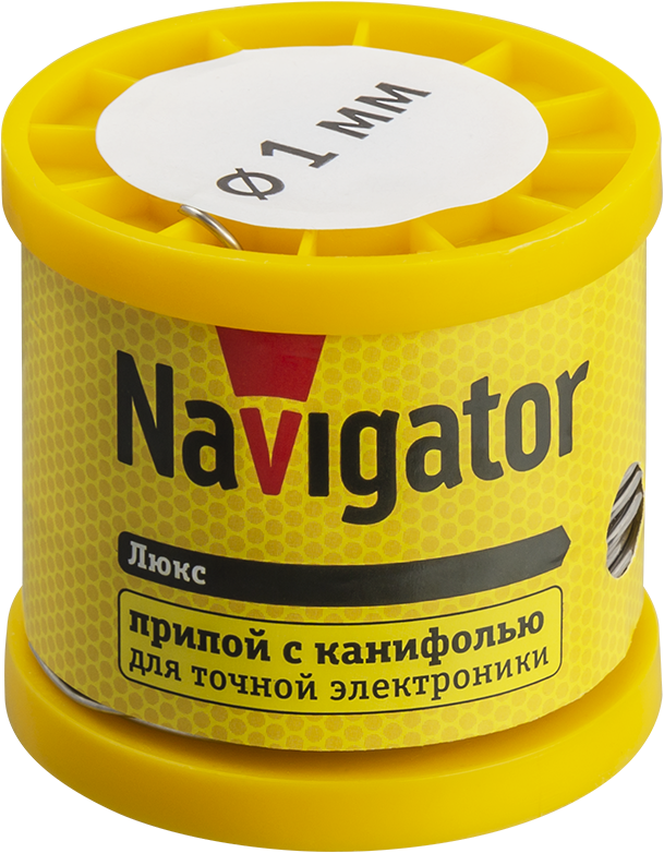 Припой 93 085 NEM-Pos02-61K-1-K200 (ПОС-61; катушка; 1мм; 200 г) Navigator 93085