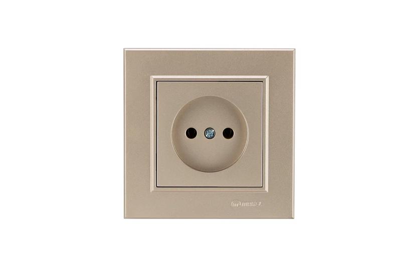 Розетка 1-м СП Karea 10А IP20 б/з латунь Makel 56057022