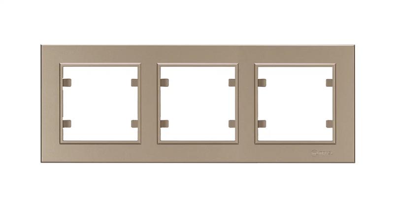 Рамка 3-м Karea горизонт. латунь Makel 56057703