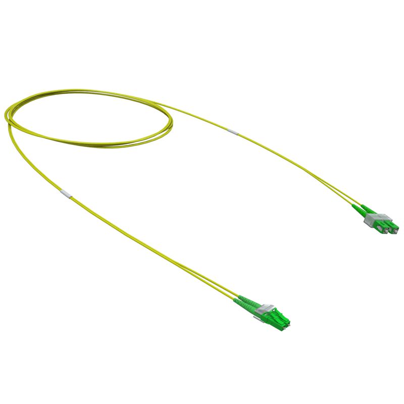 Шнур оптический коммутационный переходной Duplex LC-UPC/SC-APC 9/125 OS2 1м DKC RNPC9DCALU1