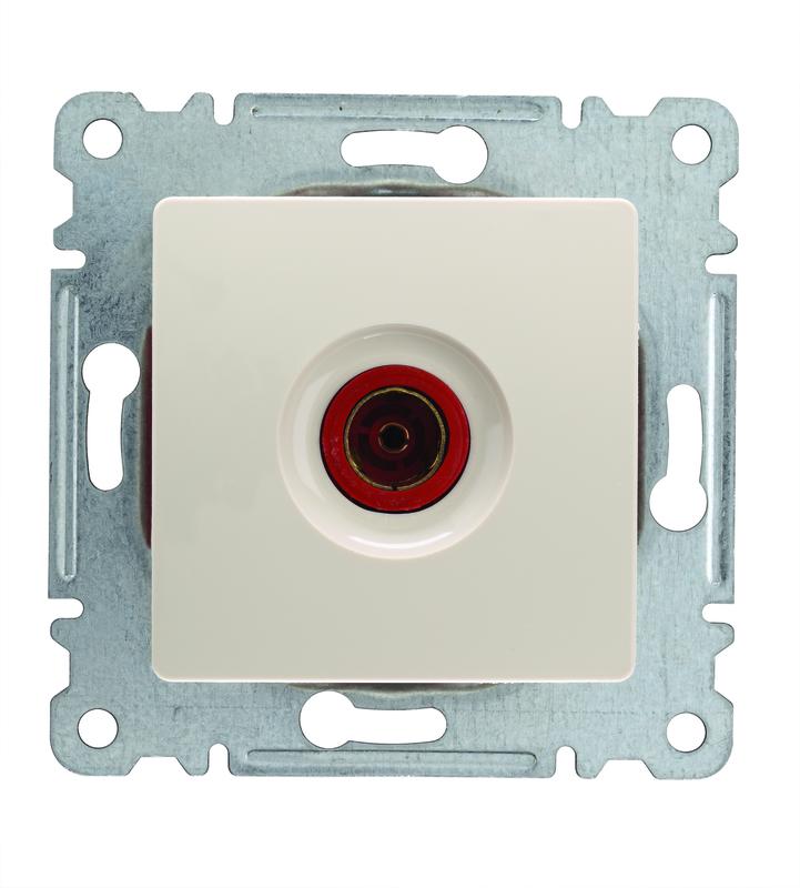 Розетка телевизионная оконечная TV Lillium 5дБ с панелью механизм крем. Makel 30010027