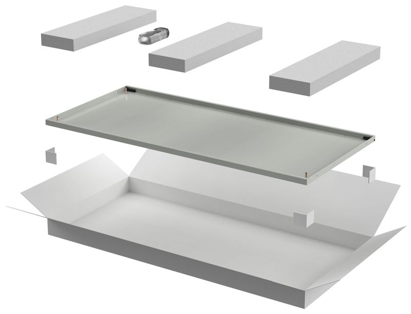 Дверь для шкафа LINEA N 33U 800мм метал. сер. ITK LN35-33U8X-DM