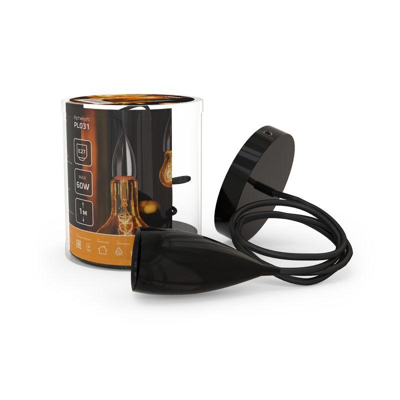 Светильник Decor E27 IP20 200-240В 1м подвесной черн. GAUSS PL031