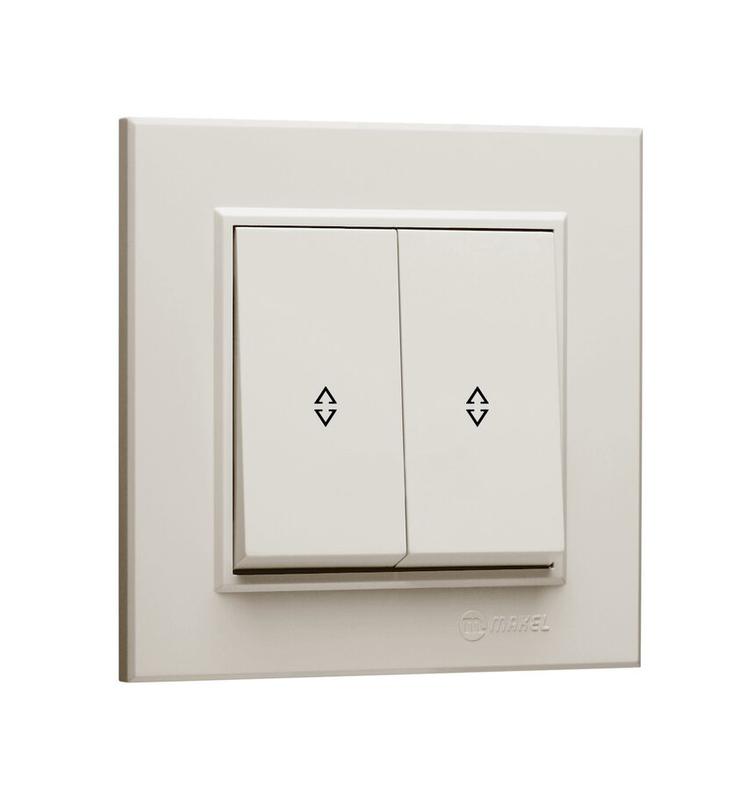 Переключатель 2-кл. СП Karea 10А IP20 крем. Makel 56010026