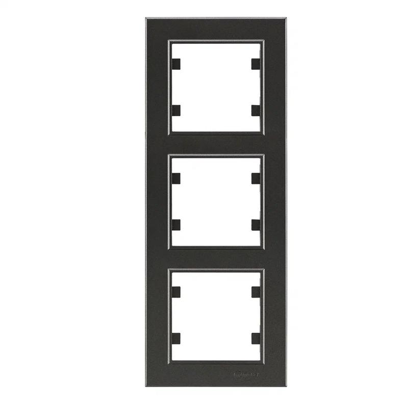 Рамка 3-м Karea вертик. дым. Makel 56050708