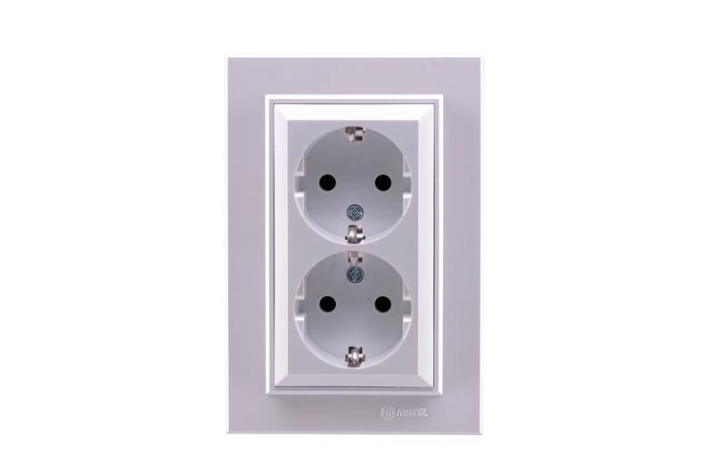 Розетка 2-я с/з СП Karea 16А IP20 жемчуж. Makel 56100082