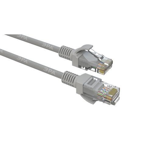 Патч-корд кат.5E U/UTP CU PC-1U 1м сер. Эра Б0051409