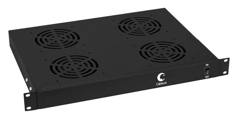 Модуль вентиляторный 19дюйм 1U 4 вентилятора черн. JG03-BK Cabeus 8617c