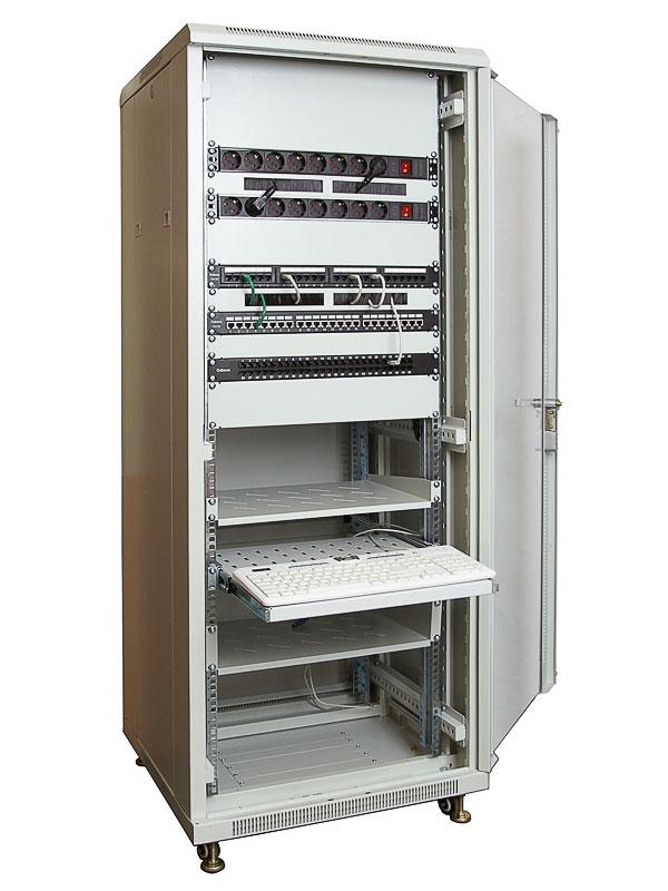 Полка консольная перфорированная 19дюйм 2U Г=315мм SH-J017-2U-315 Cabeus 7076c